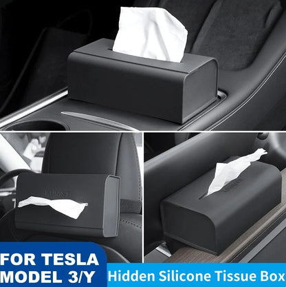 Tesla Model 3/Y Hidden Tissue Holder Box